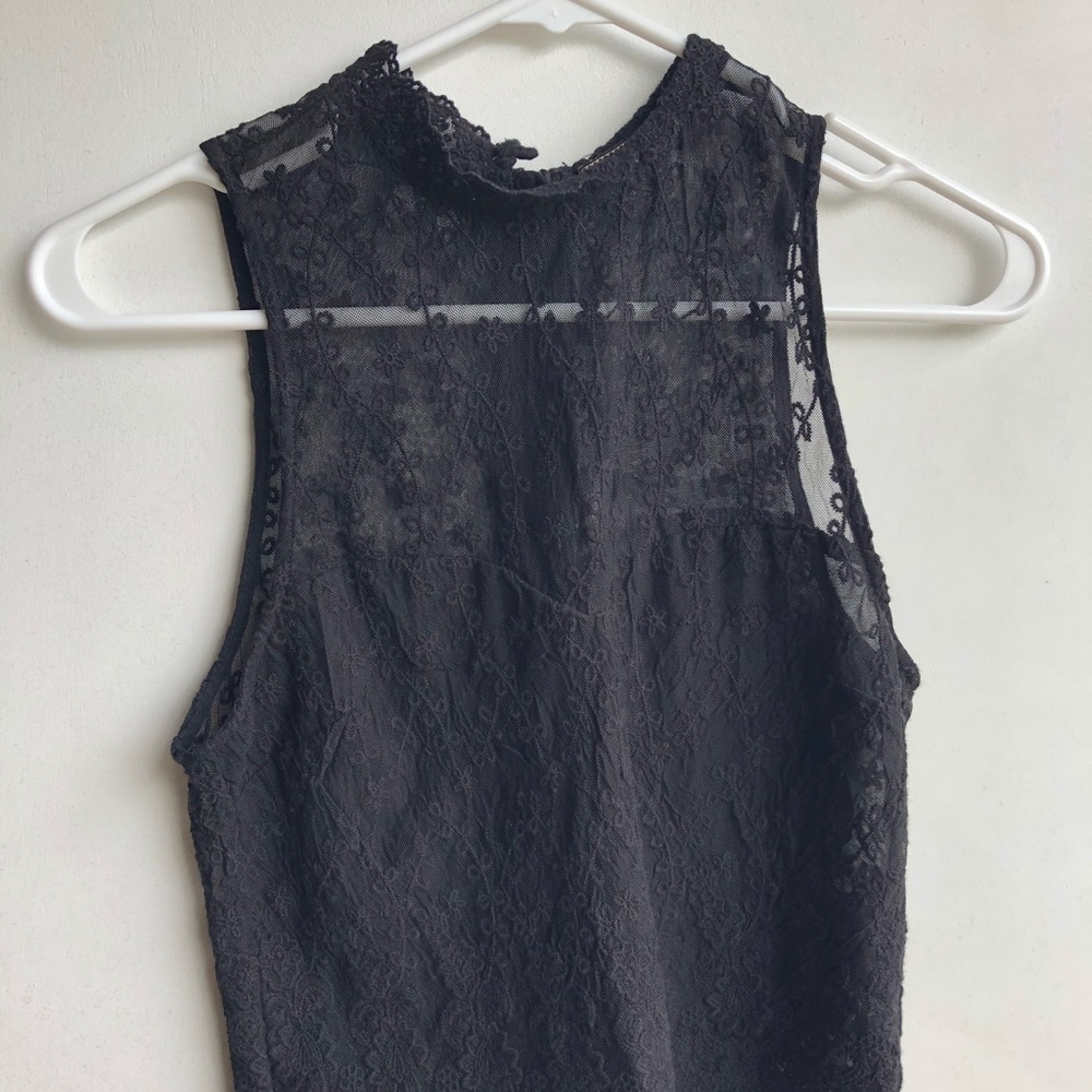 Lacy black crop top